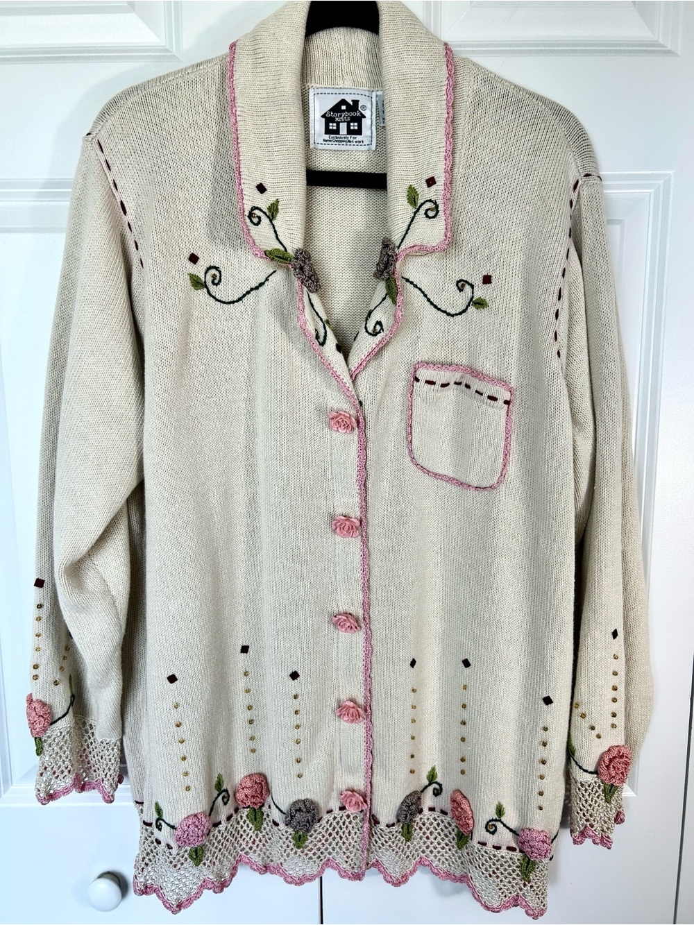 Storybook Knits Cream Knit Cardigan